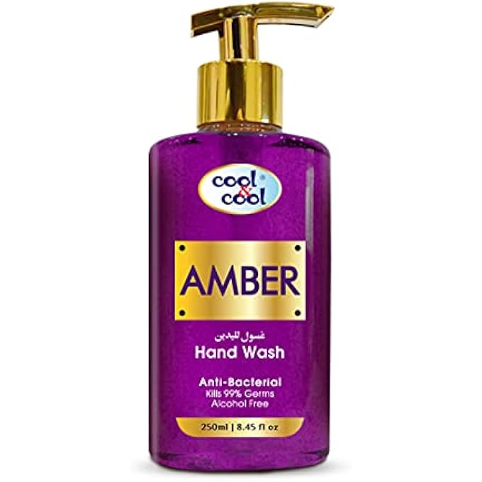 Cool & Cool ARABIC SERIES AMBER HAND WASH -250ML - ANTIBACTERIAL, ALCOHOL-FREE, MOISTURIZING WITH VITAMIN E, 99% GERM-KILLING FORMULA - Image 1